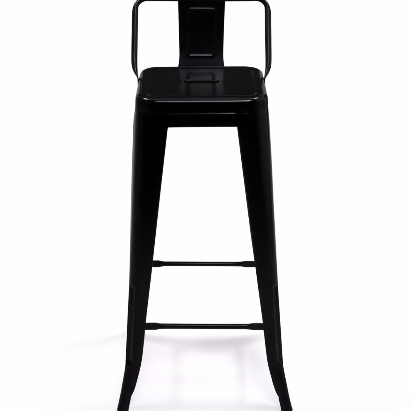 Tabourets de bar métal noir avec dossier