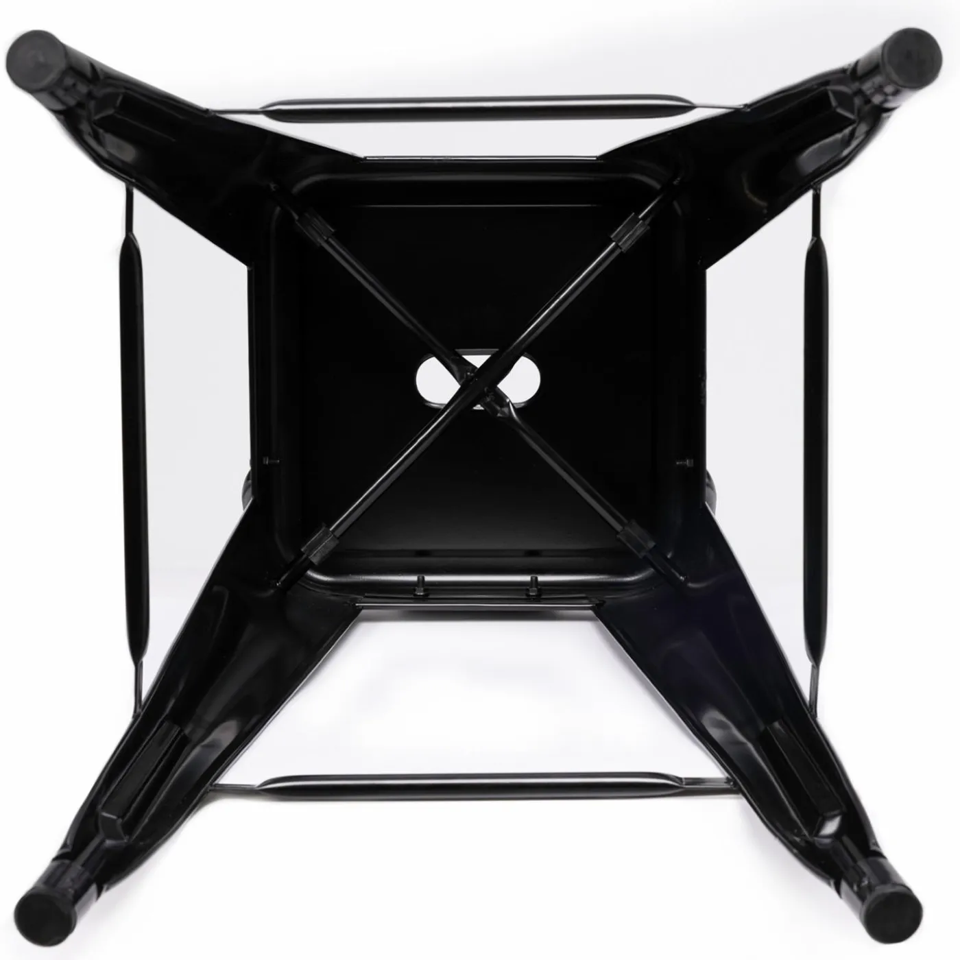 Tabourets de bar métal noir avec dossier