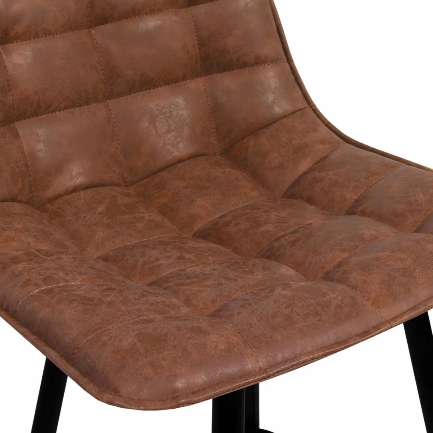Tabourets de bar vintage marron vieilli