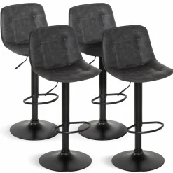 Tabourets réglables en hauteur gris