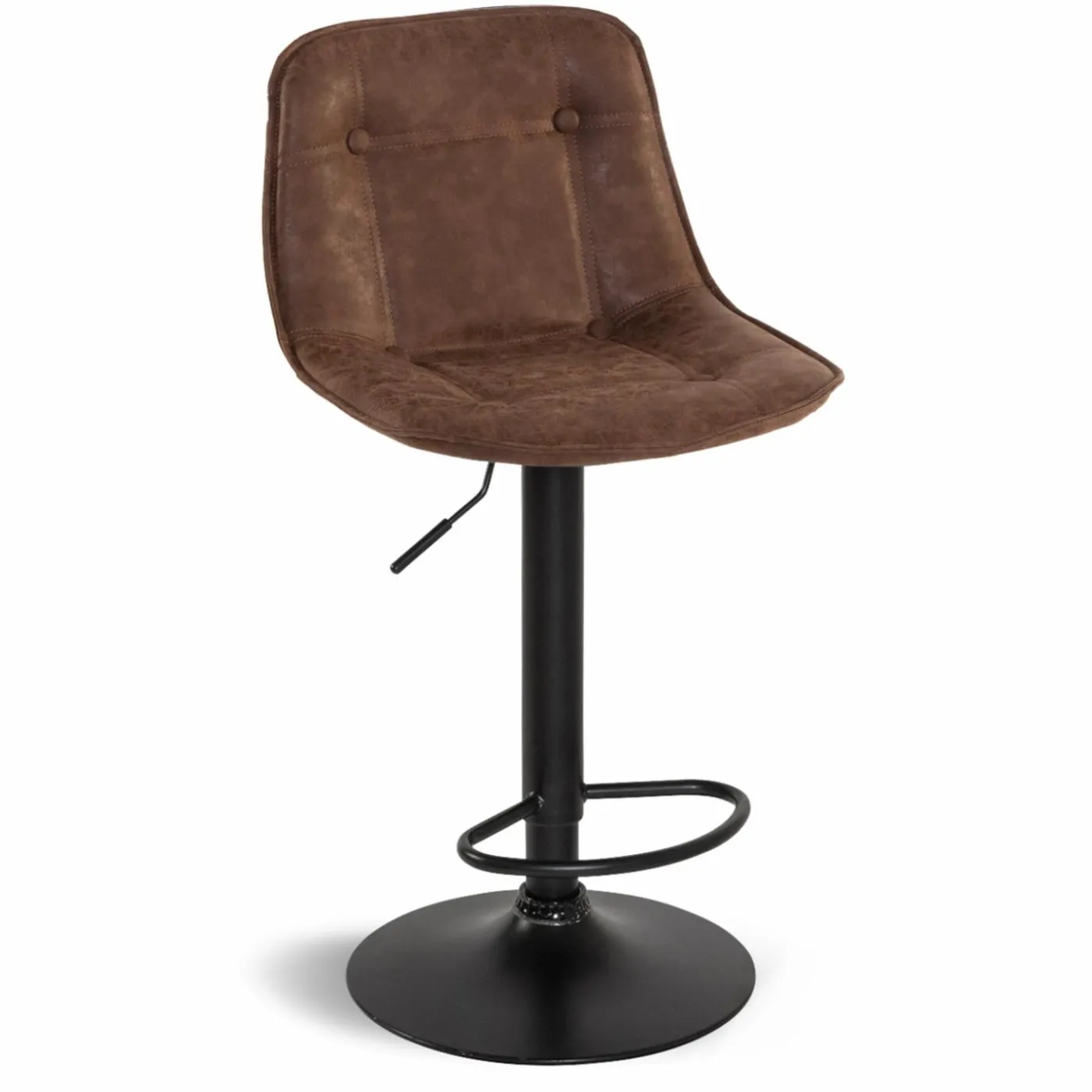 Tabourets réglables en hauteur marron