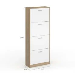 Étagère à chaussures 4 portes