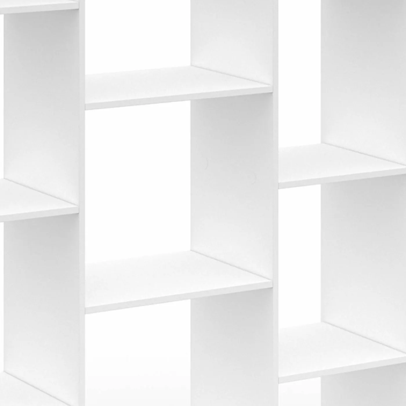 Étagère bibliothèque blanche 143 cm 11 compartiments