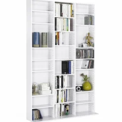 Étagère bibliothèque bois blanc 30 cases modulables