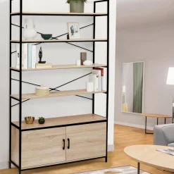Étagère bibliothèque industrielle 170 cm