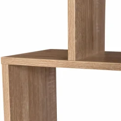 Étagère bois imitation hêtre en S 6 niveaux