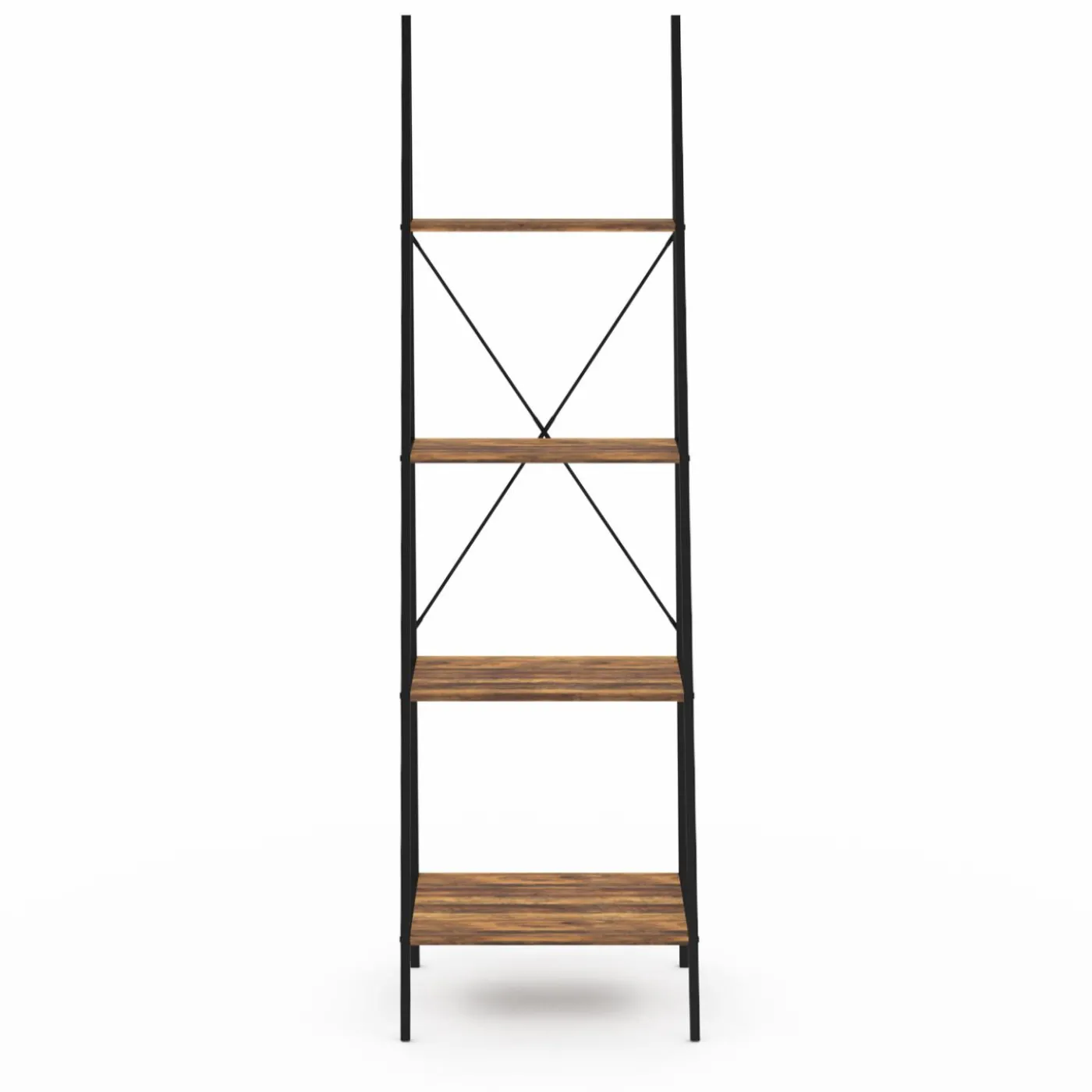 Étagère échelle industrielle effet vieilli 4 niveaux 170 cm