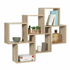 Étagère cube murale bois 1m