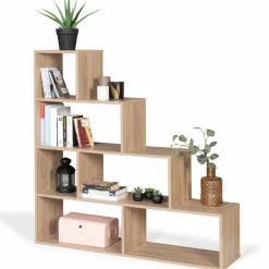 Étagère escalier bois façon hêtre