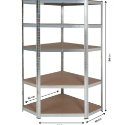 Étagère galva 875 kg 5 plateaux