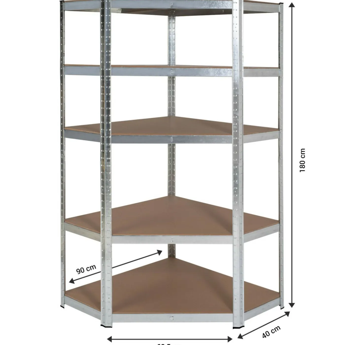 Étagère galva 875 kg 5 plateaux