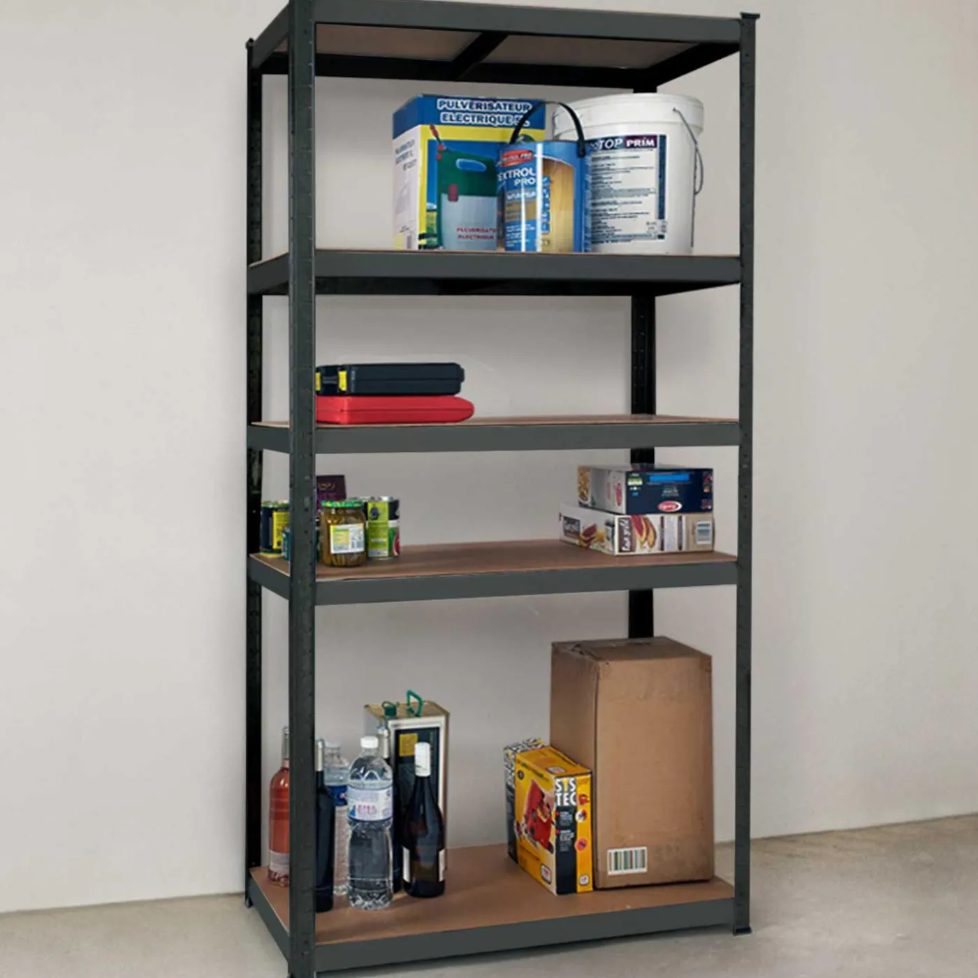 Étagère métallique modulable 5 plateaux