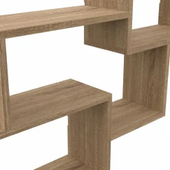 Étagère murale bois façon hêtre double position
