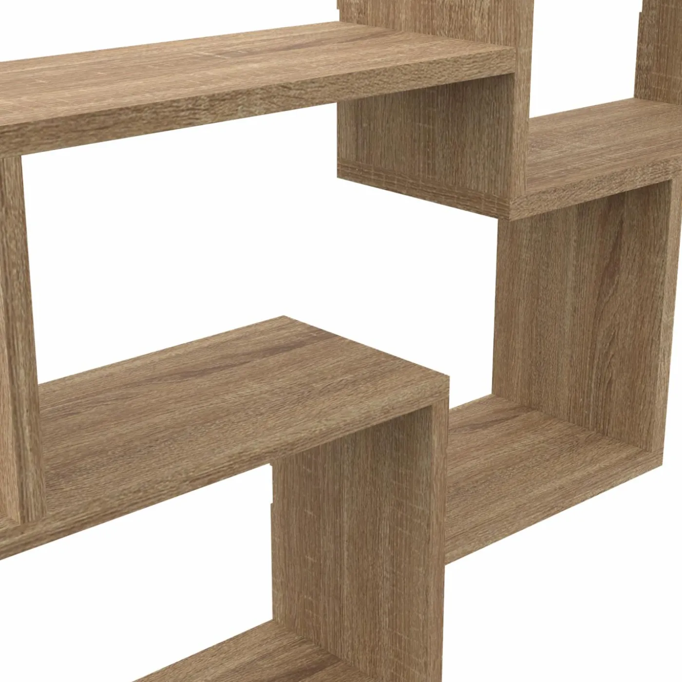 Étagère murale bois façon hêtre double position
