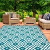 Tapis bleu canard pour terrasse et extérieur