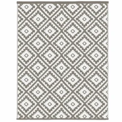 Tapis d'extérieur pour terrasse couleur taupe
