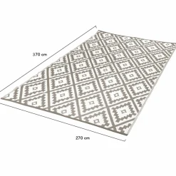 Tapis d'extérieur pour terrasse couleur taupe