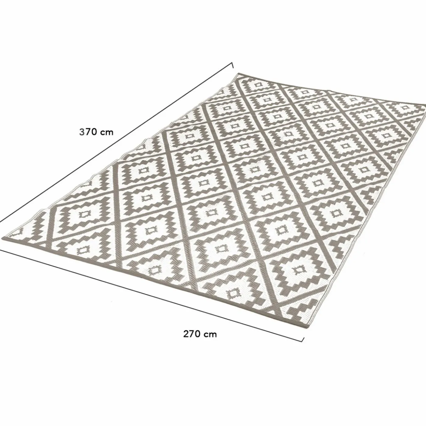 Tapis d'extérieur pour terrasse couleur taupe
