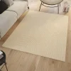 Tapis d'intérieur rectangle à motifs circulaire beige 160 x 220 cm