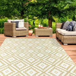 Tapis extérieur beige 270x370cm