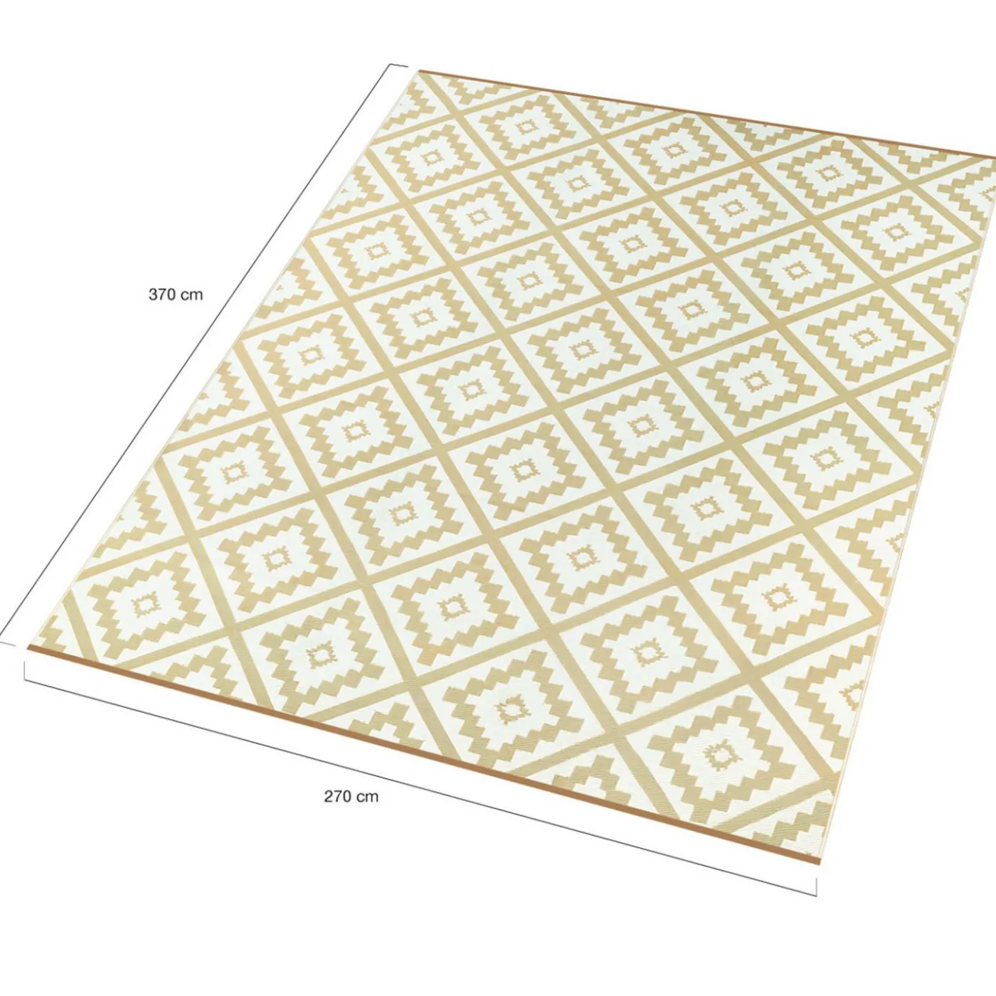 Tapis extérieur beige 270x370cm