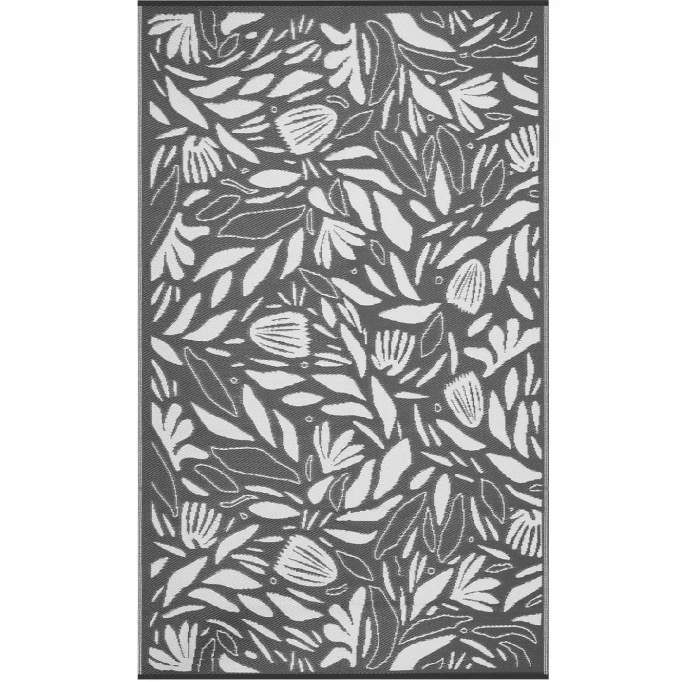Tapis extérieur 180x280 cm gris et blanc