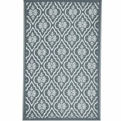Tapis extérieur 180x280 cm gris et blanc