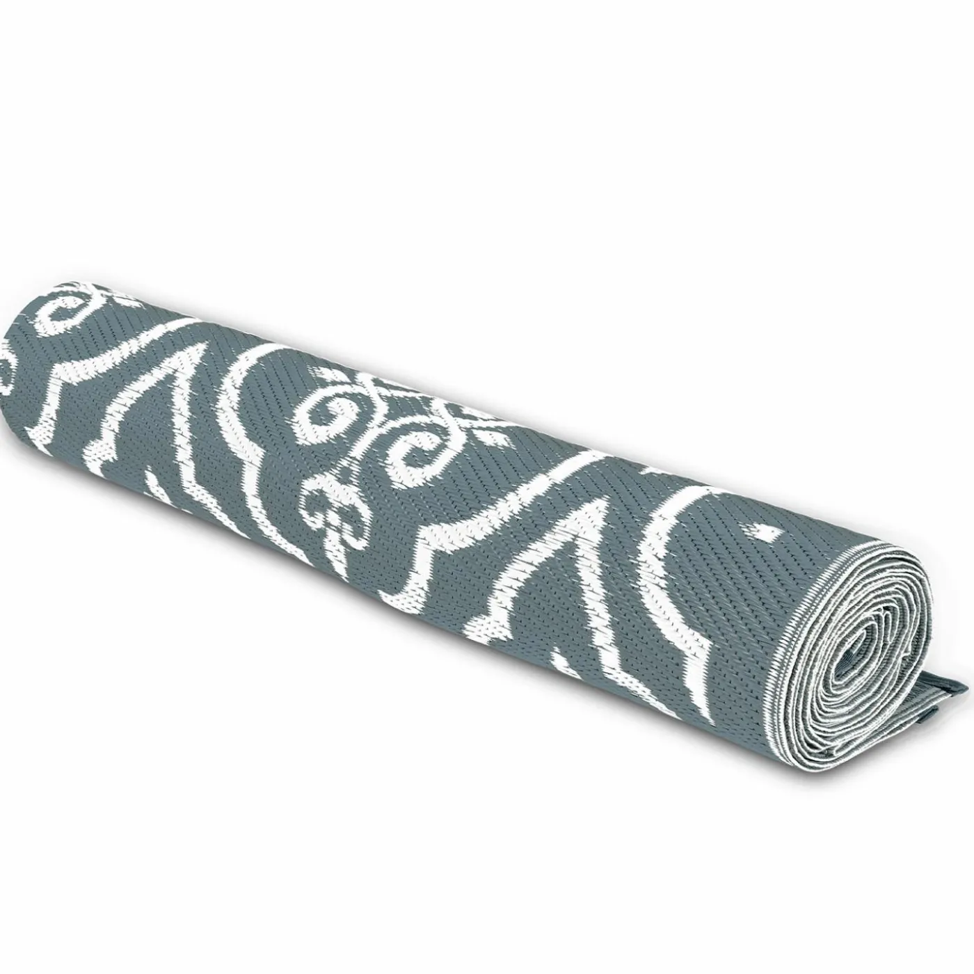 Tapis extérieur 180x280 cm gris et blanc