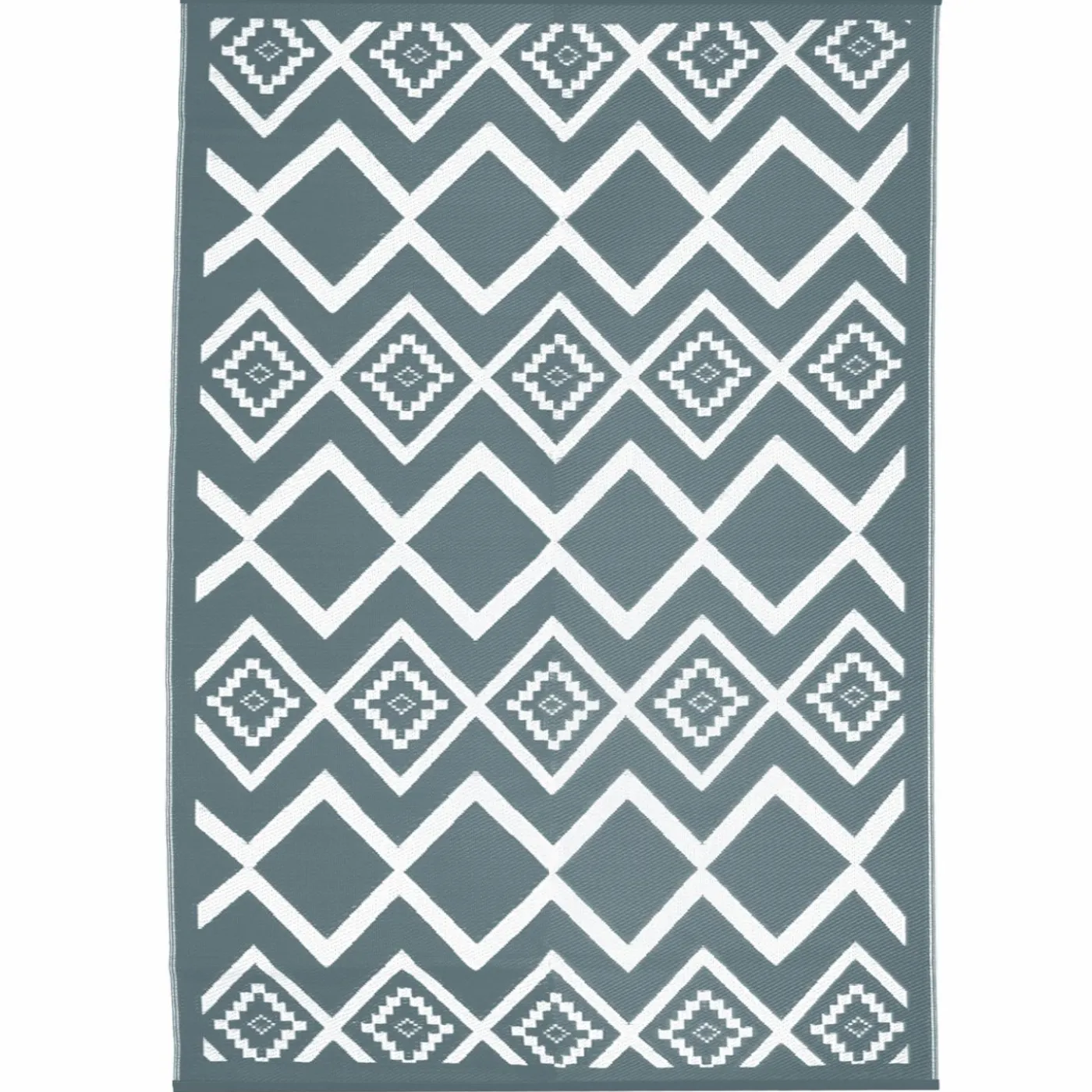 Tapis extérieur 180x280 cm gris et blanc