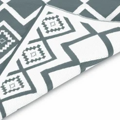 Tapis extérieur 180x280 cm gris et blanc