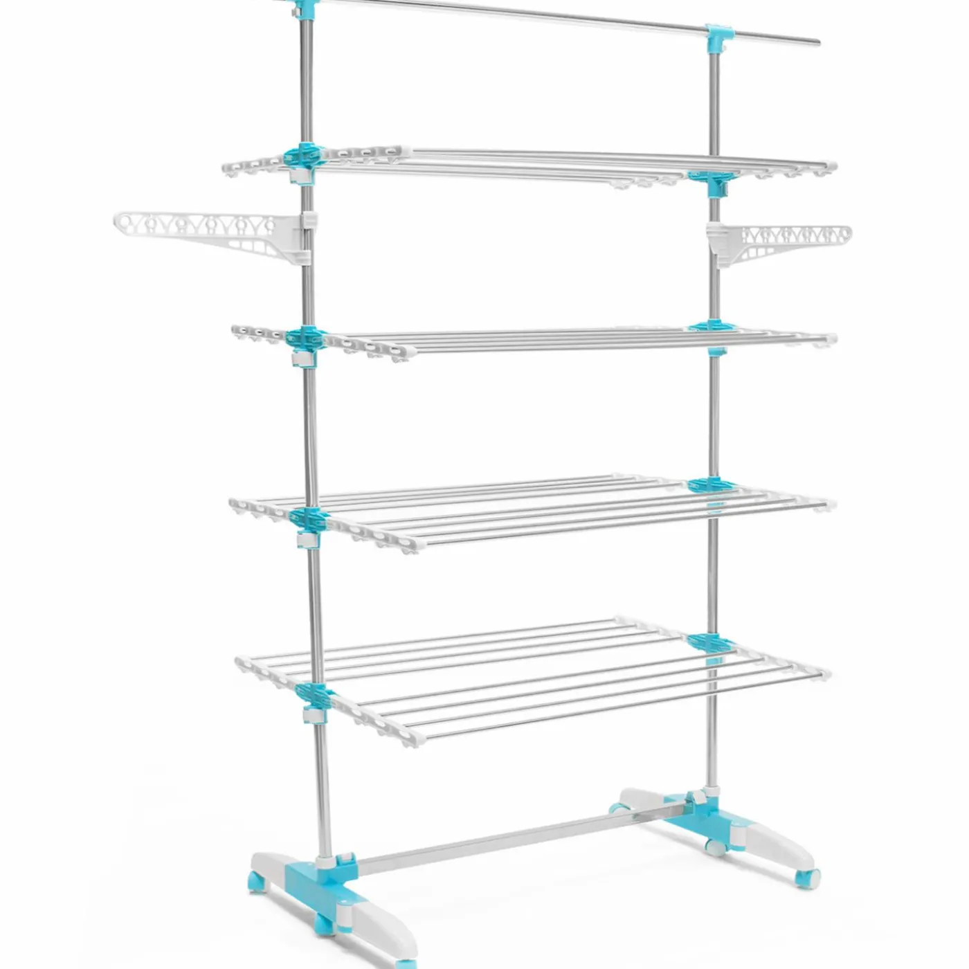 Étendoir à linge pliable avec barre télescopique