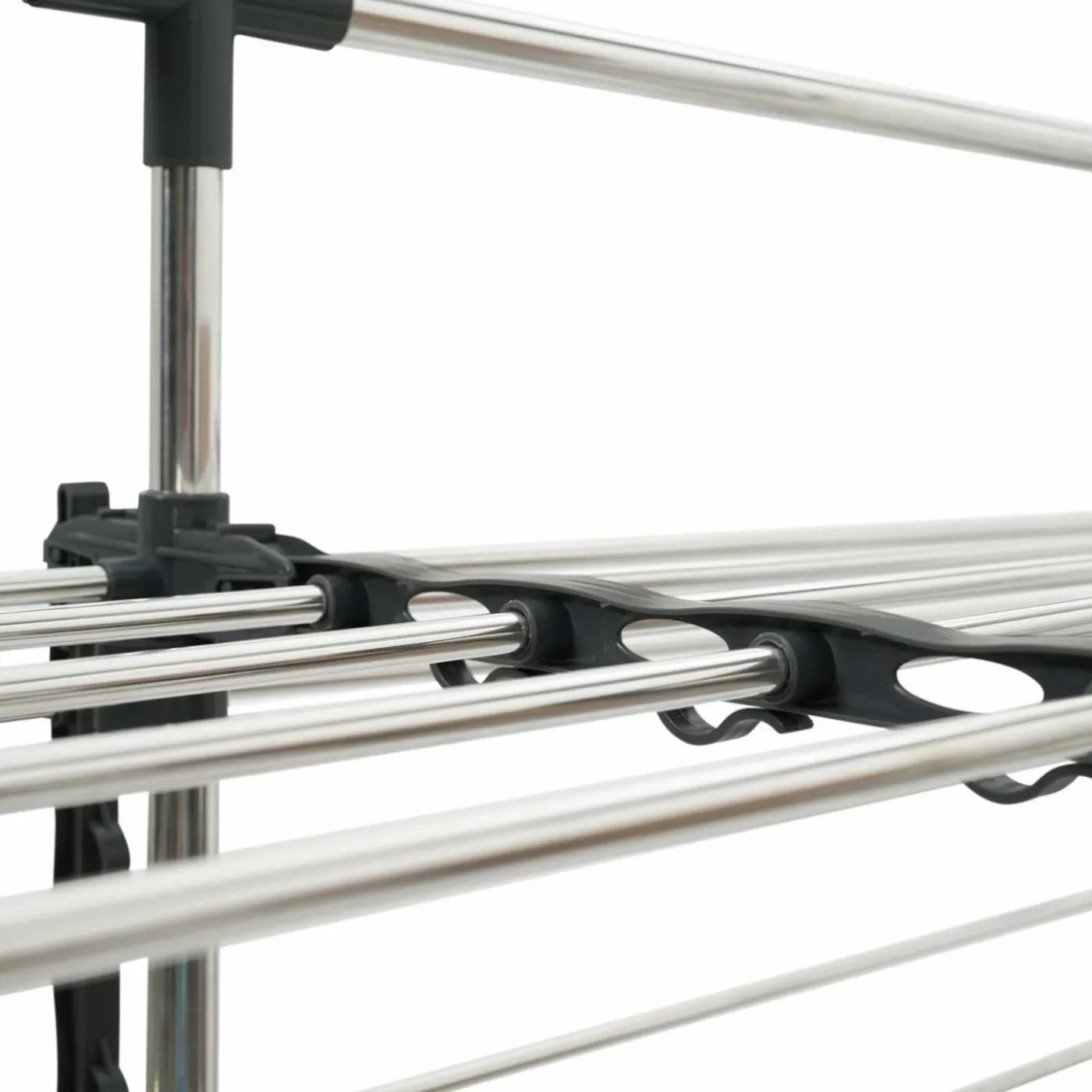 Étendoir à linge XXL 60 m sur 4 niveaux avec barre télescopique