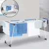 Étendoir pliable et extensible de 160 à 211 cm gris et blanc