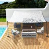 Toile ombrage carrée camouflage blanc 4x4 m