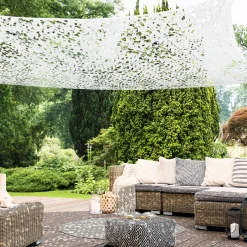 Toile ombrage carrée camouflage blanc 4x4 m
