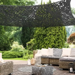 Toile ombrage rectangulaire camouflage gris 3x4 m