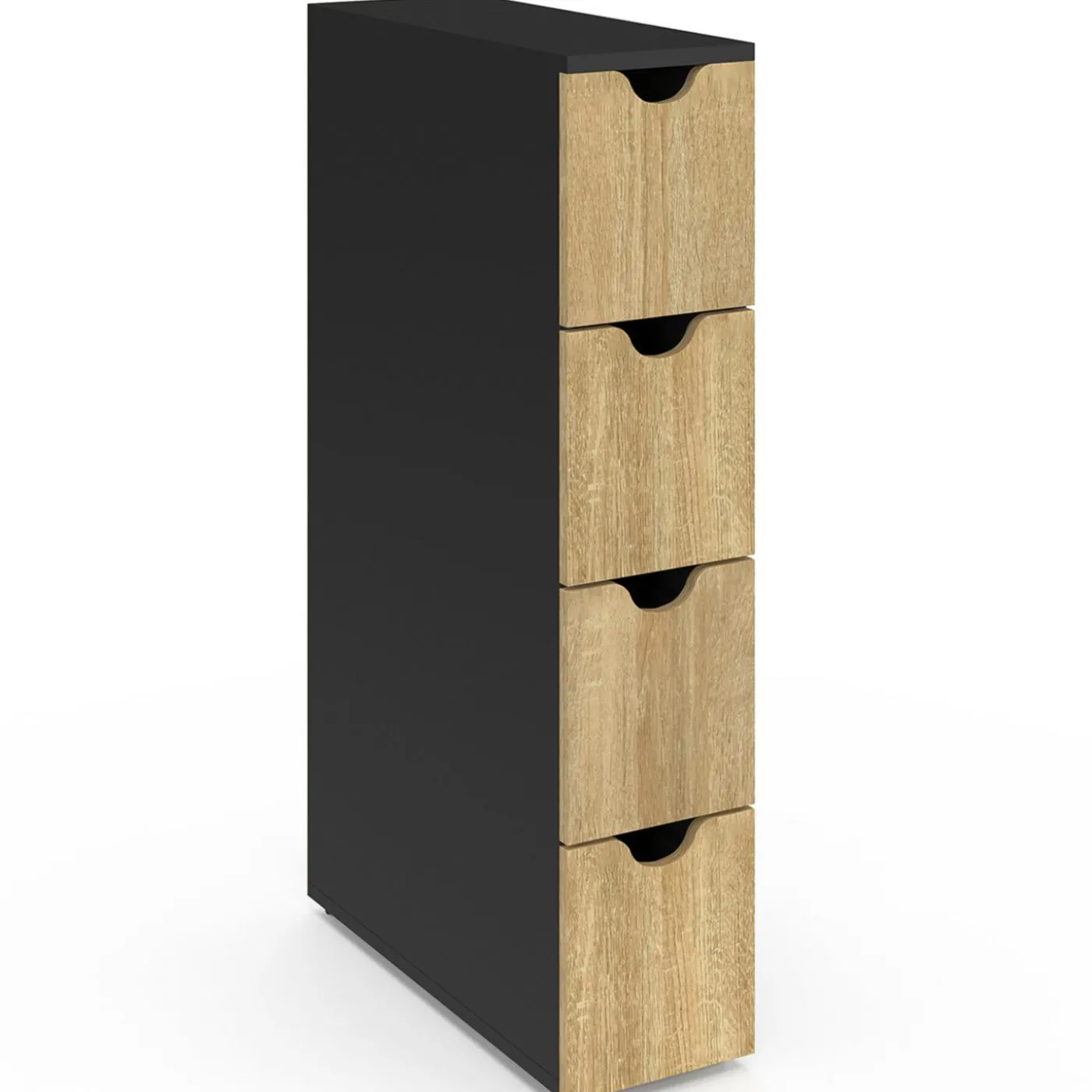 Tour de rangement gain de place sur roulettes