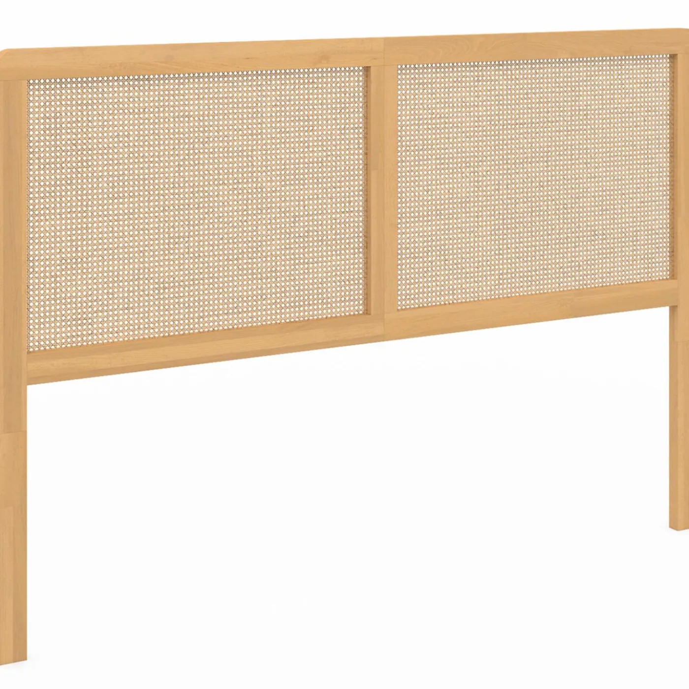Tête de lit aspect cannage et bois 160 cm
