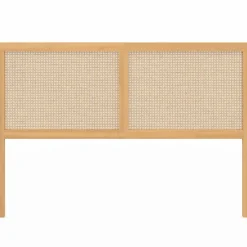 Tête de lit aspect cannage et bois 160 cm
