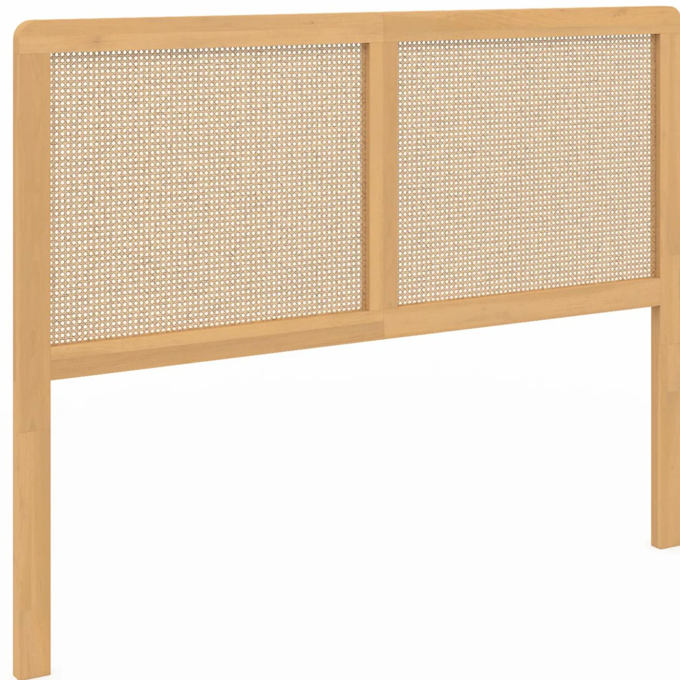 Tête de lit aspect cannage et bois 140 cm