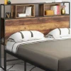 Tête de lit bois foncé industrielle 145 cm
