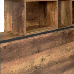 Tête de lit bois foncé industrielle 145 cm