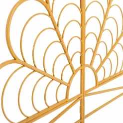 Tête de lit effet rotin 160 cm en forme de fleur