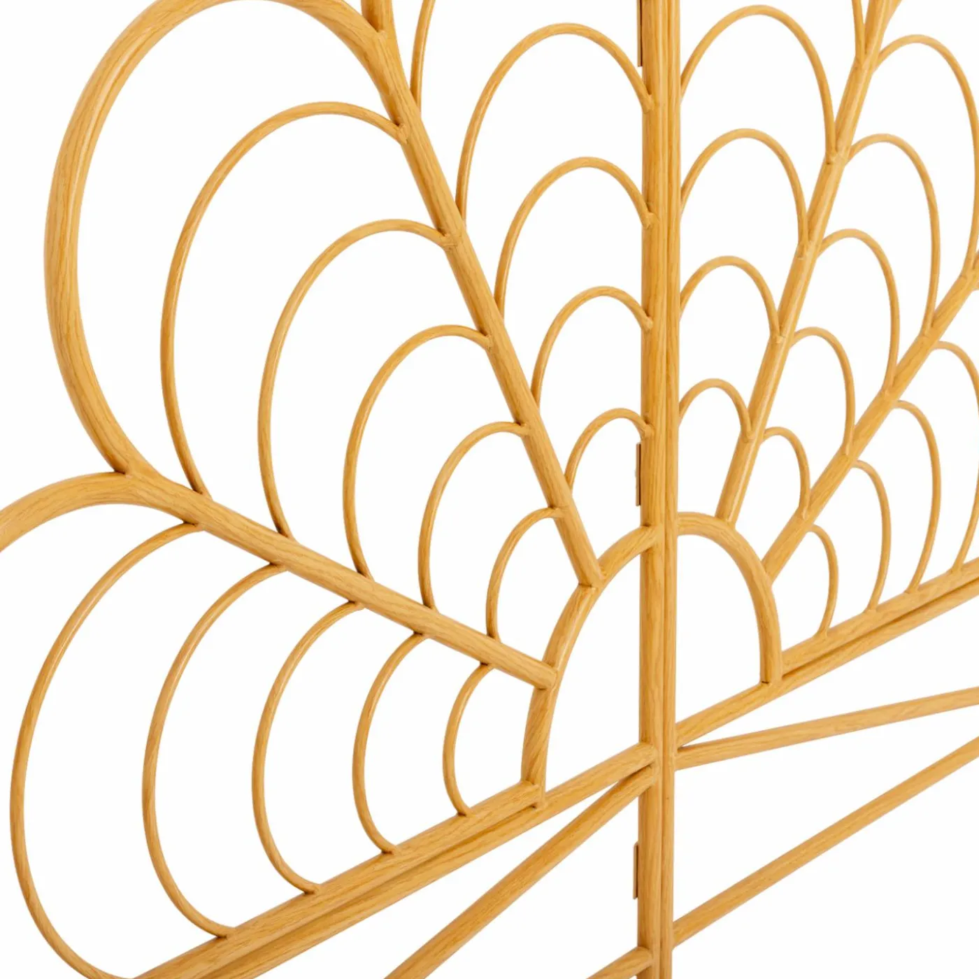 Tête de lit effet rotin 160 cm en forme de fleur