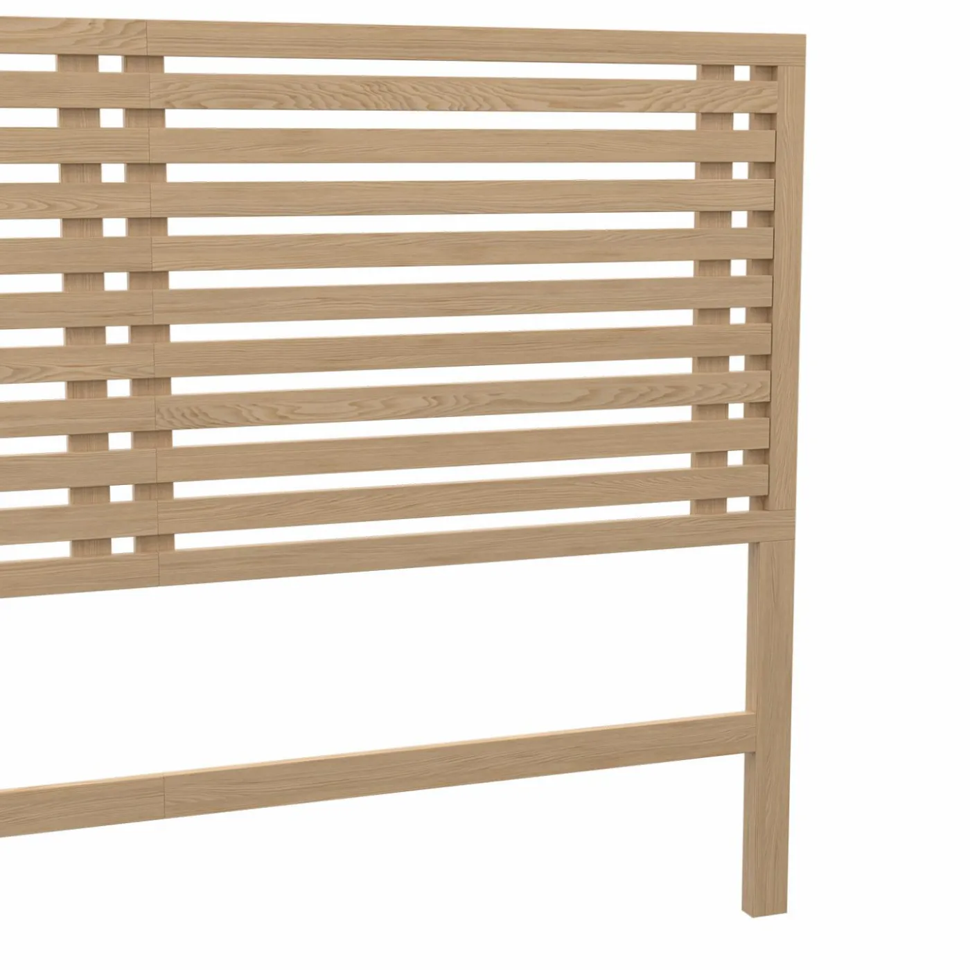 Tête de lit en lattes coloris bois clair 160 cm