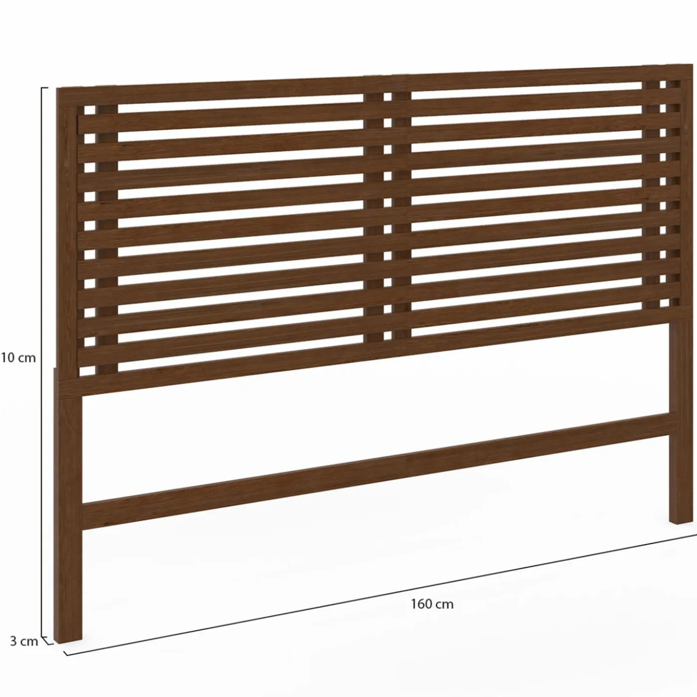 Tête de lit en lattes coloris bois vieilli 160 cm