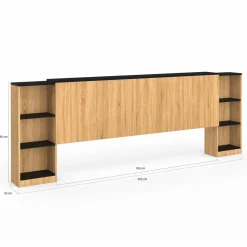 Tête de lit extensible avec chevets coulissants
