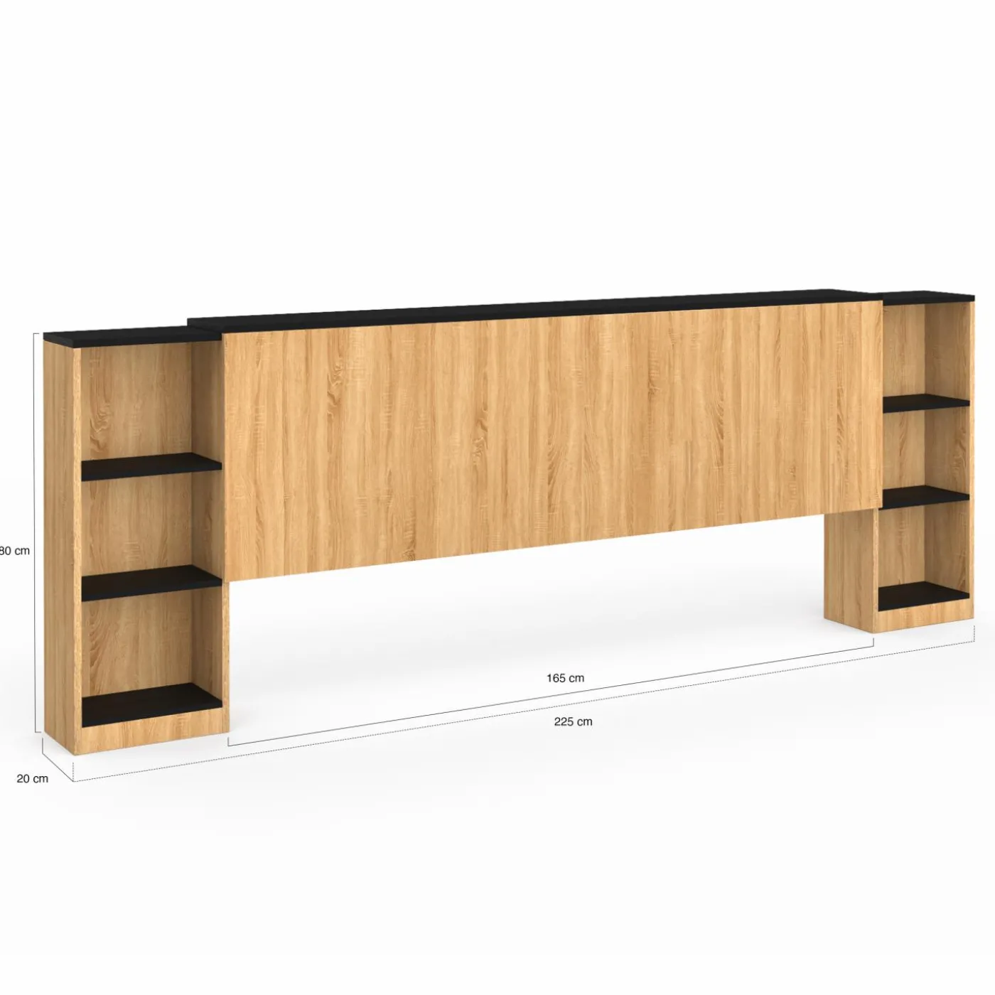 Tête de lit extensible avec chevets coulissants
