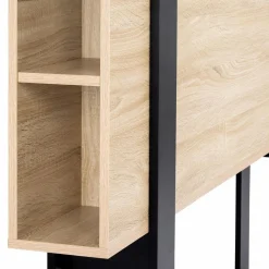 Tête de lit industrielle 160 cm bois et noir