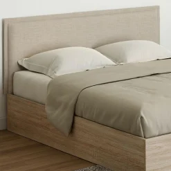 Tête de lit suspendue en tissu lin beige de 160 cm